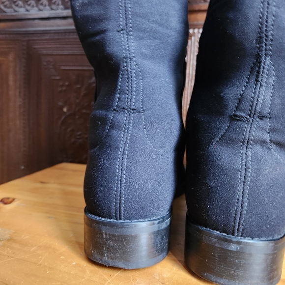 Stuart Weitzman 5050 OTK Black Leather Boots - 11M - Picture 6 of 11